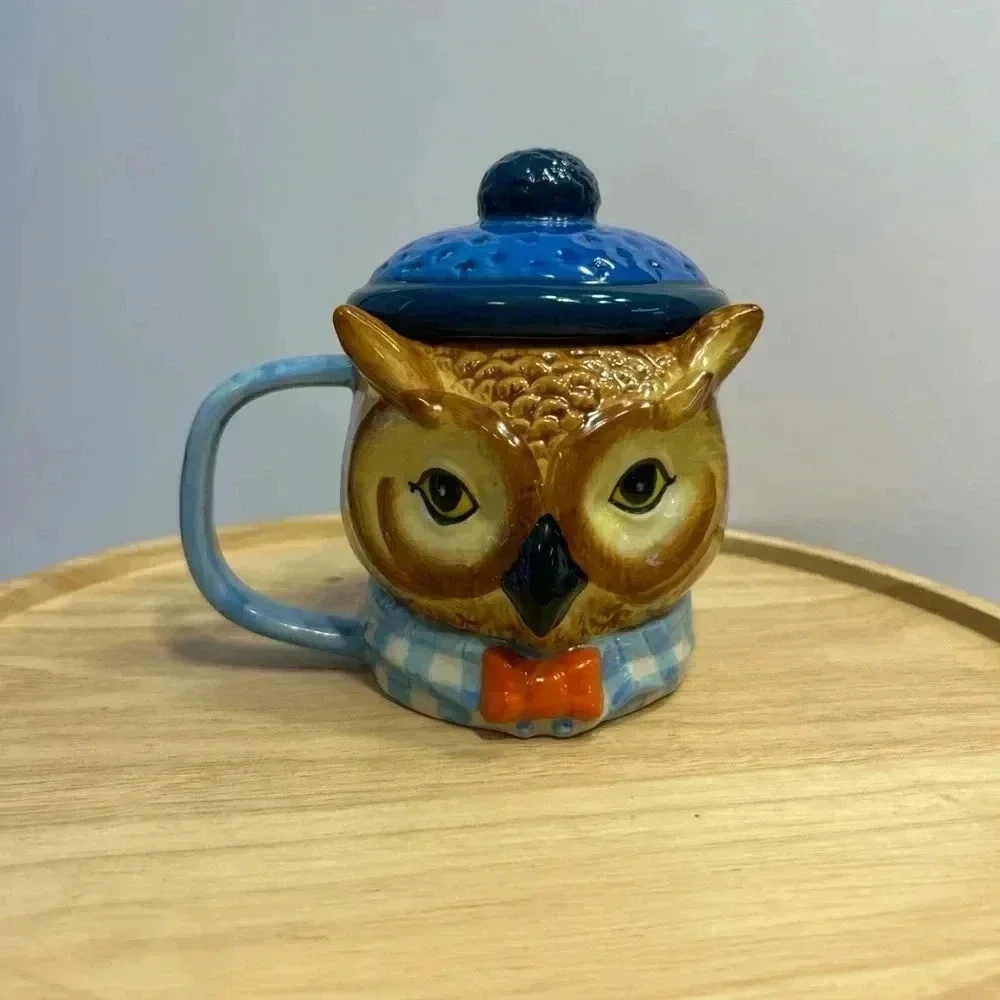 Rachel Kozlowski Artist Designer Owl Mug With Lid Top West Elm Dapper Animal